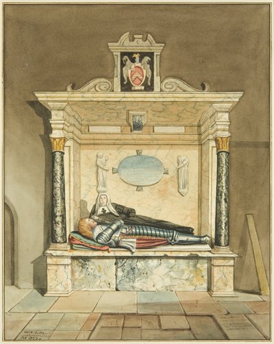Monument for Lady Throckmorton i St Mark