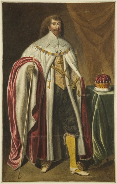 Portræt i Council House af jarlen af Pembroke (blyant og akvarel på papir) af Joseph Manning