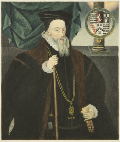 Portræt i Lord Burleighs rådhus (akvarel på papir) af Joseph Manning