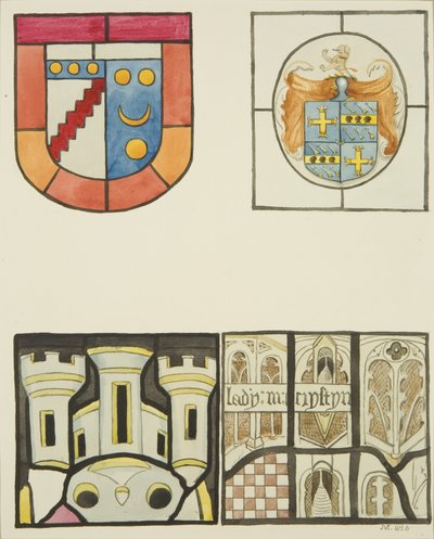 Farvet glas i vinduet i Weavers