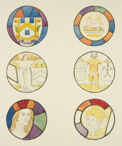 Farvet glas i vinduet i Weavers