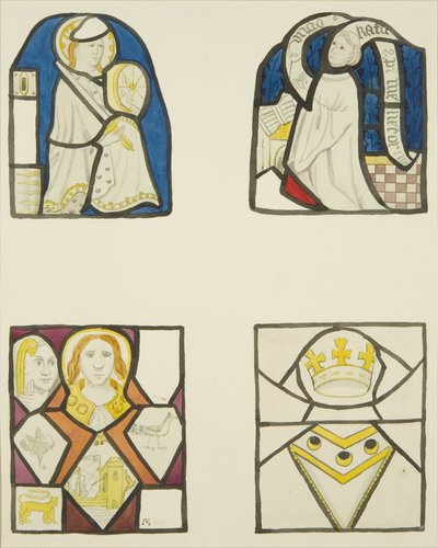 Farvet glas i vinduet i Weavers