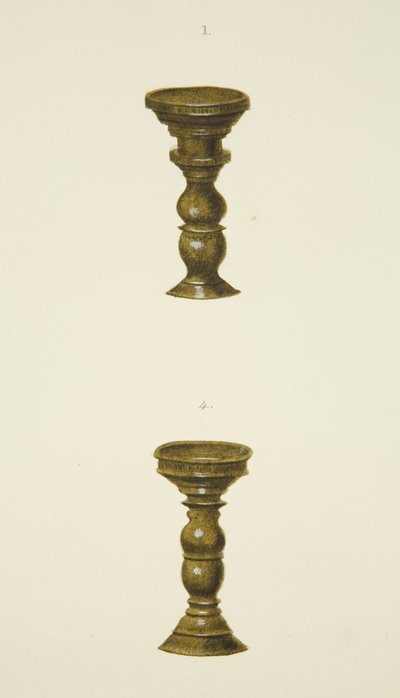 To af søjlerne (søm) før udvekslingen (akvarel på papir) af Joseph Manning