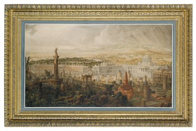 Design til Waterloo Palace, den foreslåede byresidens for hertugen af Wellington, ca. 1816 af Joseph Michael Gandy