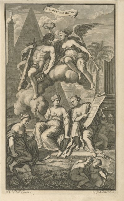 Hercules kronet af Victoria Titelside for: Cornelis de Bruyn, Cornelis de Bruyns rejser gennem de mest berømte dele af Lilleasien, 1698 af Joseph Mulder