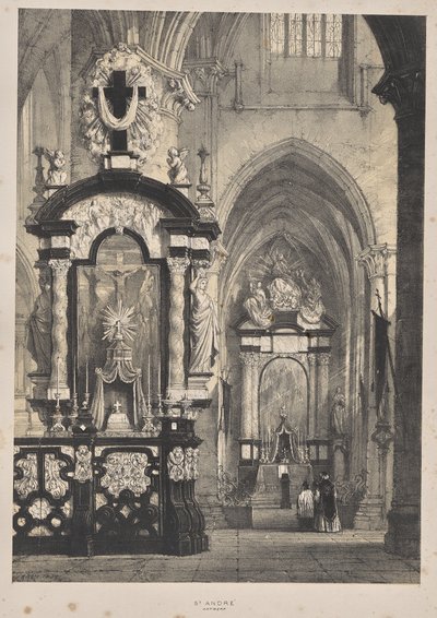 Middelalderens arkitektur: St. Andre, Antwerpen af Joseph Nash