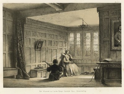 Karnap i spisestuen, Haddon Hall, Derbyshire af Joseph Nash