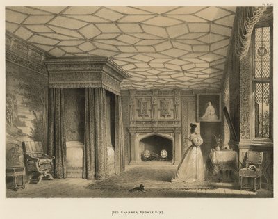 Sengekammer, Knowle, Kent af Joseph Nash