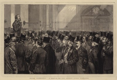 At blive hamret, en skitse om børsen i London af Joseph Nash