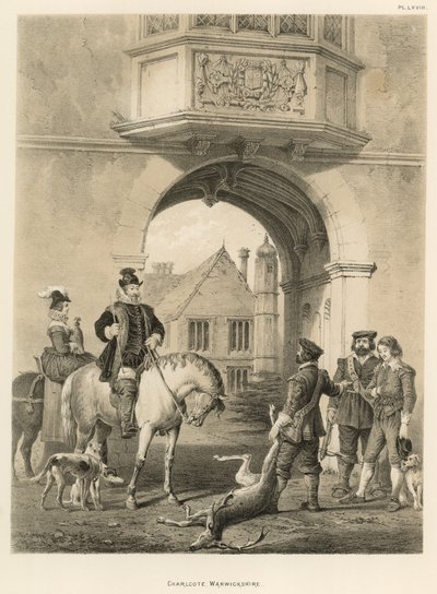 Charlecote, Warwickshire af Joseph Nash