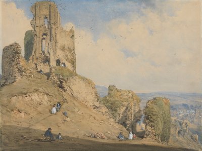 Corfe Castle, Dorset af Joseph Nash