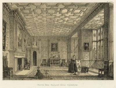 Tegnestue, Broughton Castle, Oxfordshire af Joseph Nash