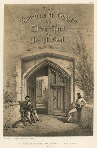 Indgang til Moat House, Ightham, Kent af Joseph Nash