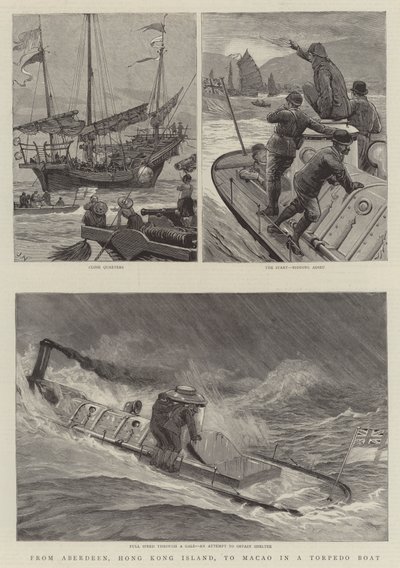 Fra Aberdeen, Hong Kong Island, til Macao i en torpedobåd af Joseph Nash