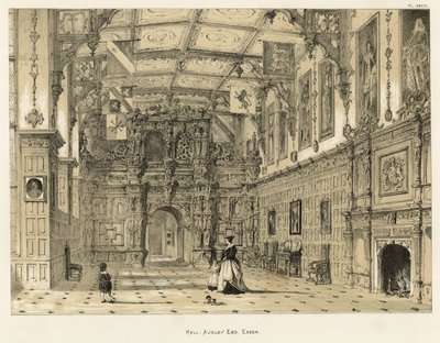 Hall, Audley End, Essex af Joseph Nash
