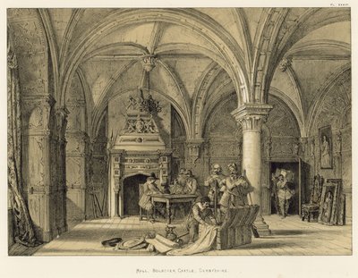 Hall, Bolsover Castle, Derbyshire af Joseph Nash