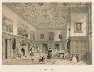 Hall, Parham, Sussex af Joseph Nash