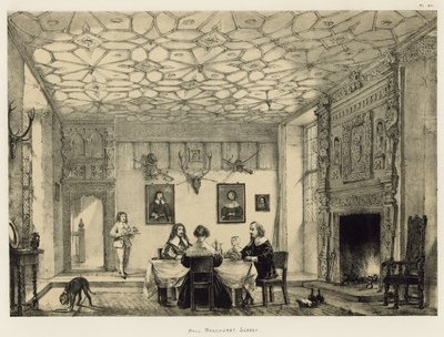 Hall, Wakehurst, Sussex af Joseph Nash