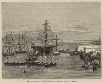 Indvielse af Clarence Hydraulic Dock på Malta af Joseph Nash