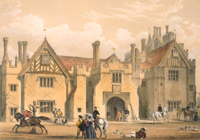 Dystøvelse, Compton Wynyates, Warwick, midten af 1600-tallet. af Joseph Nash