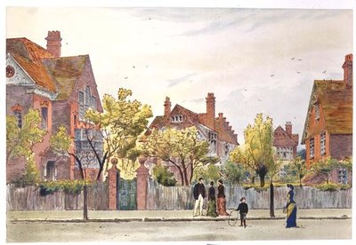 Newton Grove: Bedford Park af Joseph Nash