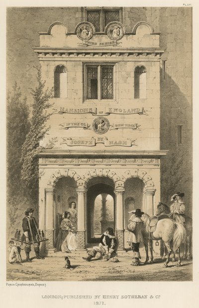Porch, Cranborne, Dorset af Joseph Nash