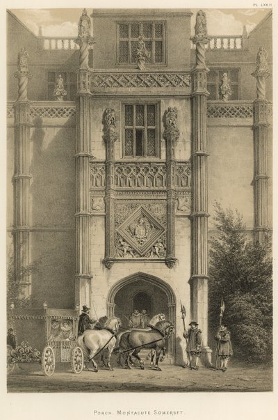 Porch, Montacute, Somerset af Joseph Nash