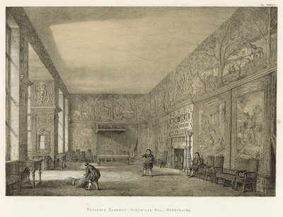 Tilstedeværelseskammer, Hardwicke Hall, Derbyshire af Joseph Nash