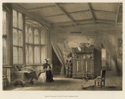 Værelse, der fører til kapellet, Knowle, Kent af Joseph Nash