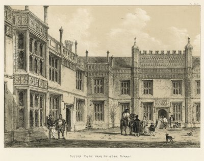 Sutton Place, nær Guildford, Surrey af Joseph Nash