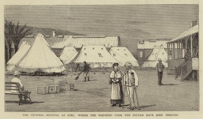Victoria Hospitalet i Suez, hvor de sårede fra Soudan er blevet behandlet af Joseph Nash