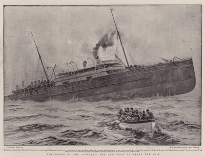 Stellaens vrag, den sidste båd, der forlader skibet af Joseph Nash