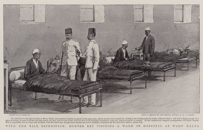 Med Nile Ekspeditionen besøgte Hunter Bey en afdeling på hospitalet i Wady Halfa af Joseph Nash