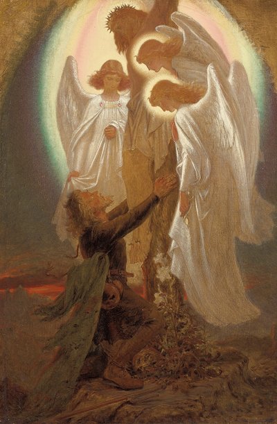 Christian ved foden af korset, af Joseph Noel Paton