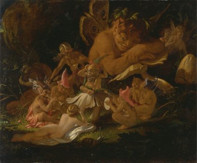 Puck og feer, fra "En skærsommernatsdrøm" af Joseph Noel Paton