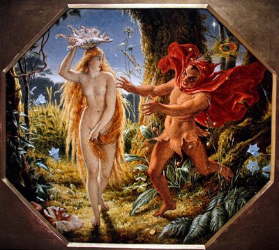 Puck and the Fairy (olie på kort) af Joseph Noel Paton
