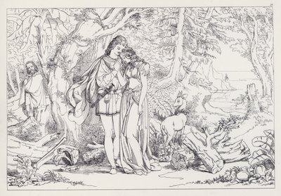 Shakespeares Stormen, akt III, scene 1 af Joseph Noel after Paton