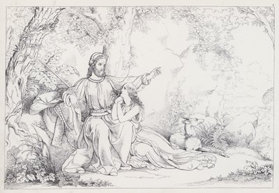 Shakespeares Stormen, 1. akt, scene 2 af Joseph Noel after Paton
