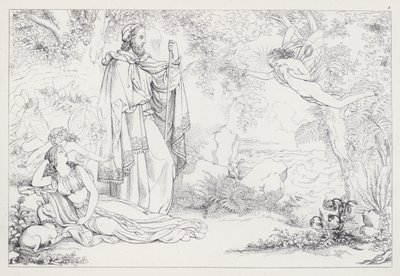 Shakespeares Stormen, 1. akt, scene 2 af Joseph Noel after Paton