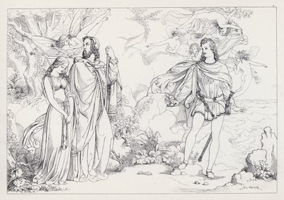 Shakespeares Stormen, 1. akt, scene 2 af Joseph Noel after Paton
