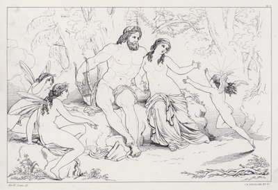 Shelleys Prometheus Ubundet, akt III, scene 4 af Joseph Noel after Paton