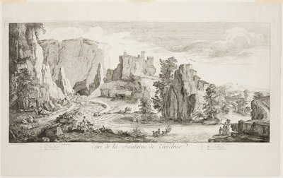 Veue de la Fontaine de Vaucluse af Joseph Parrocel