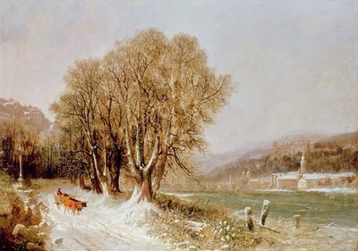 Ved floden Neckar, Heidelberg af Joseph Paul Pettit