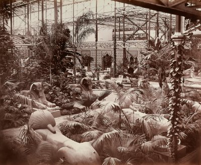 Crystal Palace i London: den tropiske sektion, ca. 1870 (s/h-foto) af Joseph Paxton