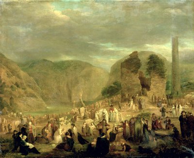 All Souls"-dag på kirkegården i Glendalough af Joseph Peacock