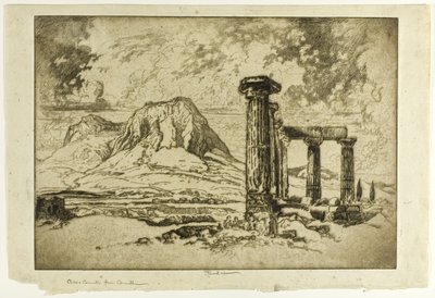 Akro-Korint fra Korinth af Joseph Pennell