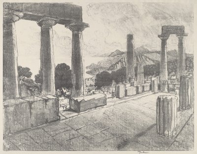 Aigina, Schwarzwald af Joseph Pennell