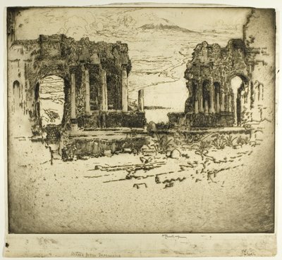 Aetna fra Taormina af Joseph Pennell