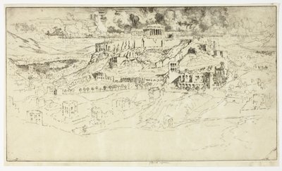 Athen fra Philopotes grav af Joseph Pennell