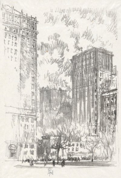 Battery Park, nr. 1 i Iconophile Club Collection af Joseph Pennell